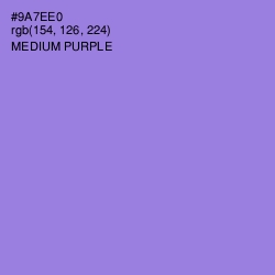 #9A7EE0 - Medium Purple Color Image